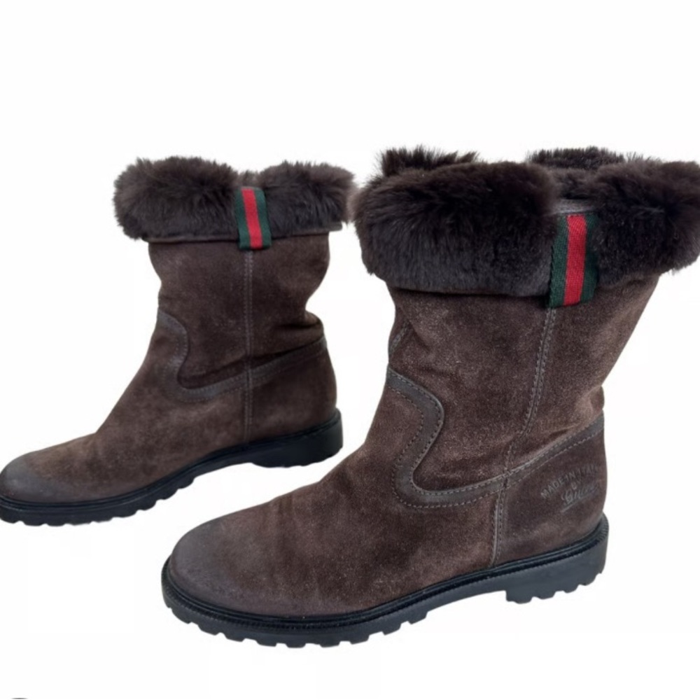 Gucci suede winter boots